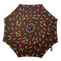Ice Cream Pattern Seamless Hook Handle Umbrellas (small) by Simbadda