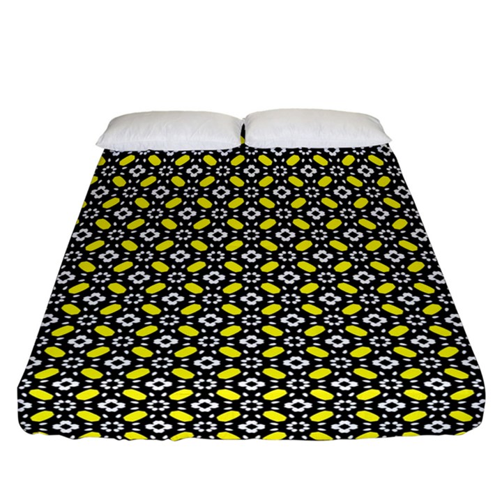 Flower Pattern Pattern Texture Fitted Sheet (California King Size)