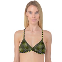 Flower Pattern Pattern Texture Reversible Tri Bikini Top by Simbadda