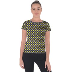 Flower Pattern Pattern Texture Short Sleeve Sports Top  by Simbadda