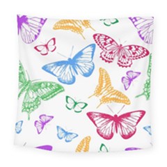 Butterfly Butterflies Vintage Square Tapestry (large)