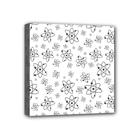Atom Chemistry Science Physics Mini Canvas 4  x 4  (Stretched)