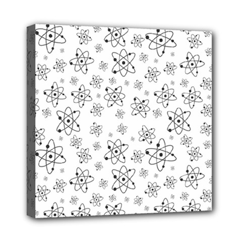 Atom Chemistry Science Physics Mini Canvas 8  x 8  (Stretched)