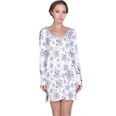 Atom Chemistry Science Physics Long Sleeve Nightdress