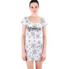 Atom Chemistry Science Physics Short Sleeve Bodycon Dress