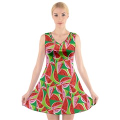 Melon V-neck Sleeveless Dress by awesomeangeye