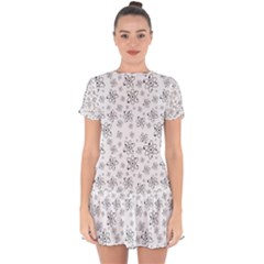 Atom Chemistry Science Physics Drop Hem Mini Chiffon Dress by Simbadda