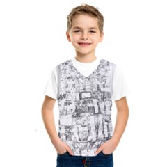 Black And White Background Wallpaper Pattern Kids  Sportswear by Simbadda