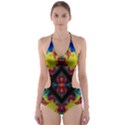 Kaleidoscope Art Pattern Ornament Cut-Out One Piece Swimsuit View1