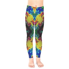 Kaleidoscope Art Pattern Ornament Kids  Legging by Simbadda