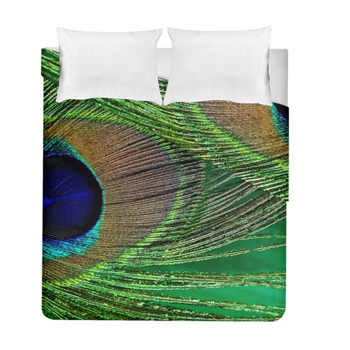 Peacock Feather Macro Peacock Bird Duvet Cover Double Side (Full/ Double Size)