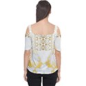 Ivory marble  in Gold By FlipStylez Designs Cutout Shoulder Tee View2