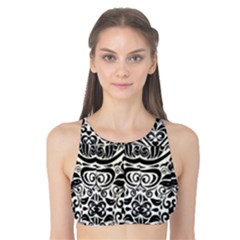 Vintage Black Swirls By Flipstylez Designs Tank Bikini Top