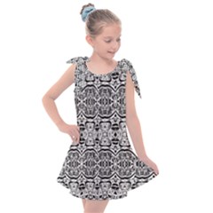 Vintage Black Hearts Swirls By Flipstylez Designs Kids  Tie Up Tunic Dress by flipstylezfashionsLLC