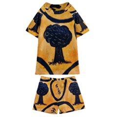 Ceramic Tree Smudge Kids  Swim Tee And Shorts Set by DeneWestUK