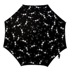 Cute Black Cat Pattern Hook Handle Umbrellas (small) by Valentinaart