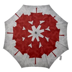 Canada Grunge Flag Hook Handle Umbrellas (large) by Valentinaart