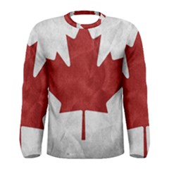 Canada Grunge Flag Men s Long Sleeve Tee by Valentinaart