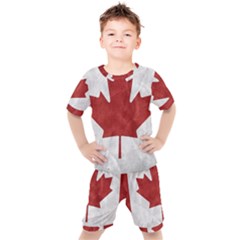 Canada Grunge Flag Kid s Set by Valentinaart