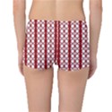 Circles Lines Red White Pattern Boyleg Bikini Bottoms View2