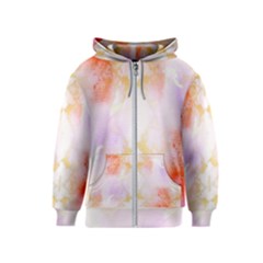 Beautiful Pastel Marble Gold Design By Flipstylez Designs Kids  Zipper Hoodie