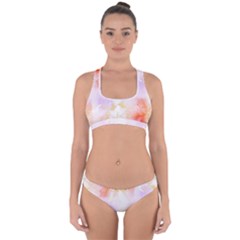 Beautiful Pastel Marble Gold Design By Flipstylez Designs Cross Back Hipster Bikini Set