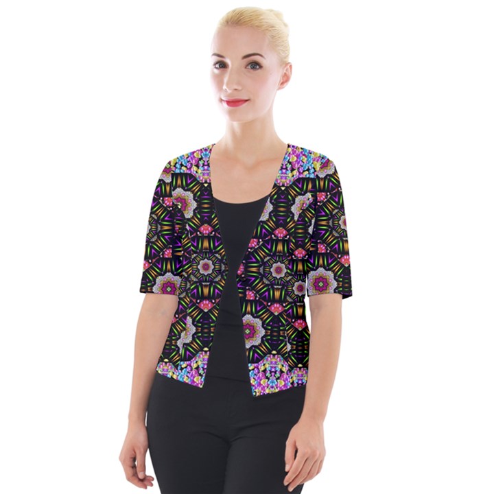 Decorative Ornate Candy With Soft Candle Light For Peace Cropped Button Cardigan