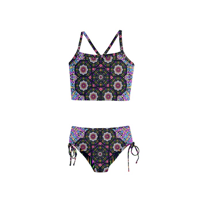 Decorative Ornate Candy With Soft Candle Light For Peace Girls  Tankini Swimsuit