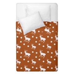 Deer Dots Orange Duvet Cover Double Side (single Size)