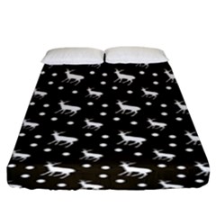 Deer Dots Brown Fitted Sheet (king Size)