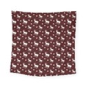 Deer Dots Red Square Tapestry (Small) View1