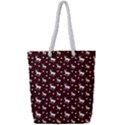 Deer Dots Red Full Print Rope Handle Tote (Small) View1