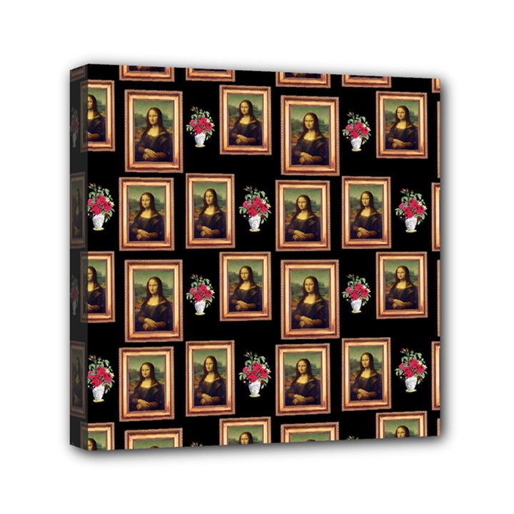 Mona Lisa Frame Pattern Mini Canvas 6  x 6  (Stretched)