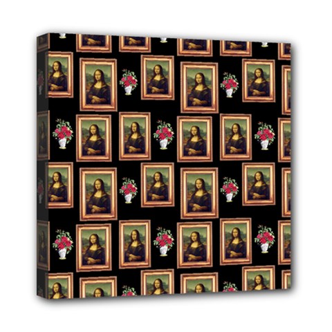 Mona Lisa Frame Pattern Mini Canvas 8  X 8  (stretched) by snowwhitegirl