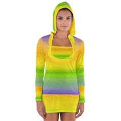 Ombre Long Sleeve Hooded T-shirt by Valentinaart