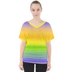 Ombre V-neck Dolman Drape Top by Valentinaart