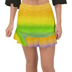 Ombre Fishtail Mini Chiffon Skirt by Valentinaart