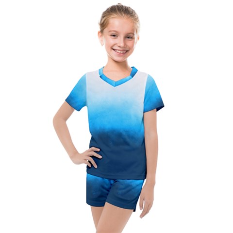 Ombre Kids  Mesh Tee And Shorts Set by Valentinaart