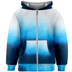 Ombre Kids Zipper Hoodie Without Drawstring by Valentinaart