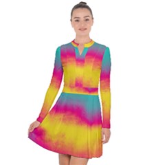 Ombre Long Sleeve Panel Dress by Valentinaart