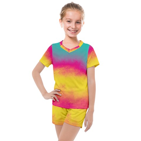 Ombre Kids  Mesh Tee And Shorts Set by Valentinaart
