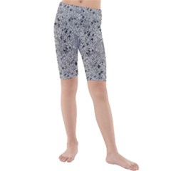 Cracked Texture Abstract Print Kids  Mid Length Swim Shorts