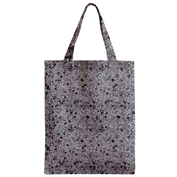 Cracked Texture Abstract Print Zipper Classic Tote Bag