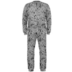 Cracked Texture Abstract Print OnePiece Jumpsuit (Men) 