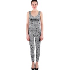 Cracked Texture Abstract Print One Piece Catsuit