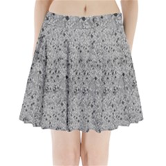 Cracked Texture Abstract Print Pleated Mini Skirt
