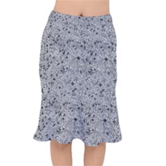 Cracked Texture Abstract Print Mermaid Skirt