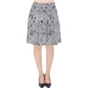 Cracked Texture Abstract Print Velvet High Waist Skirt View1