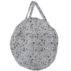 Cracked Texture Abstract Print Giant Round Zipper Tote