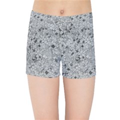 Cracked Texture Abstract Print Kids Sports Shorts